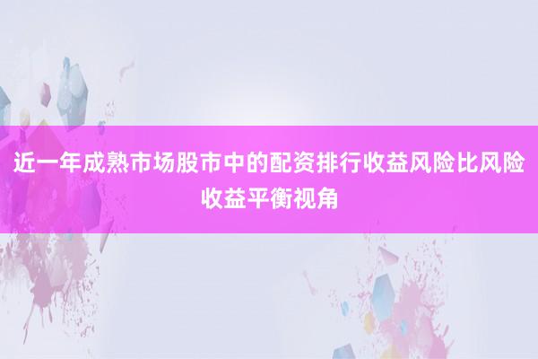 近一年成熟市场股市中的配资排行收益风险比风险收益平衡视角