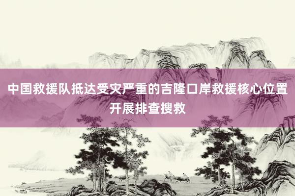 中国救援队抵达受灾严重的吉隆口岸救援核心位置开展排查搜救