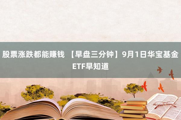 股票涨跌都能赚钱 【早盘三分钟】9月1日华宝基金ETF早知道