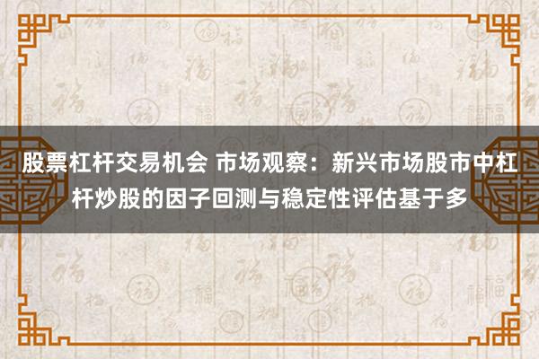 股票杠杆交易机会 市场观察：新兴市场股市中杠杆炒股的因子回测与稳定性评估基于多