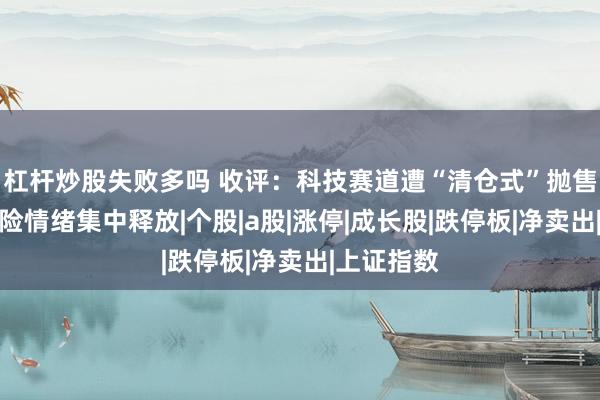 杠杆炒股失败多吗 收评：科技赛道遭“清仓式”抛售，节前避险情绪集中释放|个股|a股|涨停|成长股|跌停板|净卖出|上证指数