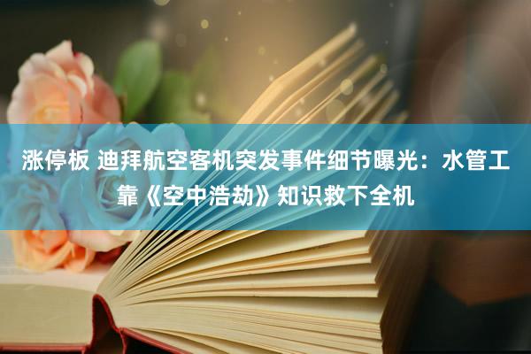 涨停板 迪拜航空客机突发事件细节曝光：水管工靠《空中浩劫》知识救下全机